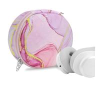 Étui pour écouteurs Geekria Nova Compatible avec JBL Tune 770NC/50NC, Live 770NC, E55BT, Tour One M3 et Plus, Housse Rigide de Voyage de Remplacement avec Rangement câble (Pink Marble)