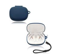 Étui pour écouteurs JBL Endurance Peak 4, en silicone souple, compatible avec JBL Endurance Peak 4, avec cordon tour de cou, anti-poussière, anti-chocs et durable - Bleu