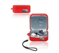 Étui pour écouteurs Nothing Ear (3) - En silicone souple yystao - Compatible avec Nothing Ear (3) - Avec cordon tour de cou - Anti-poussière, anti-chocs et durable - Rouge