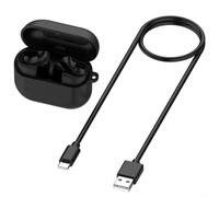 Étui pour écouteurs Samsung Buds3 FE R420 uniquement - Boîtier fin en ABS rechargeable avec indicateur LED - Boîte de transport blanche 59 x 49 mm (noir)