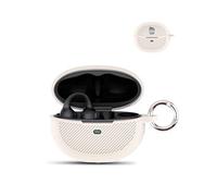 Étui pour écouteurs sans fil Baseus Inspire XC1, coque de protection daunke en silicone souple, étui doux pour la peau, avec boucle ronde, résistant aux chocs et aux chutes, protection complète, blanc