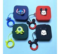 Étui pour écouteurs sans fil en Silicone souple, dessin animé Disney, pour rien d'oreille 3 2 1, boîte de chargement, housse de protection avec lanière Style 2