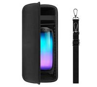 Étui pour Enceinte Geekria Shield Compatible avec JBL Pulse 4, Housse de Transport de Protection Portable à Coque Rigide de Remplacement avec Rangement de câbles, Mousqueton pour Porte-clés (Noir)