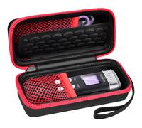 Étui pour enregistreurs vocaux numériques, compatible avec EVISTR Aiworth TENSAFEE Aomago Sony ICD-PX370/ 470/560/ Wohlman enregistreur actif avec lecture, USB, MP3, boîte d'enregistrement audio pour conférences (rouge)