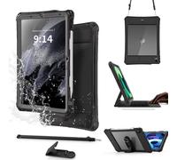 Étui Pour Étanche Ipad Air 6e 11 Pouces 2024 M2 5e 2022 4e Génération 2020 10.9 Pouces Ip68 Protection D'écran Intégrée Support Corps Entier Robuste Antichoc Ip68 Imperméable - Noir
