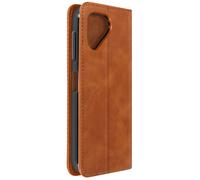 Étui pour Fairphone 5 Clapet Portefeuille Motif Damier Collection Geo Marron