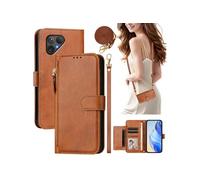 Etui pour Fairphone 5 éclair haut de gamme portefeuille multifonction avec fermeture magnétiquedragonne amovible et long cordon,compatible avec