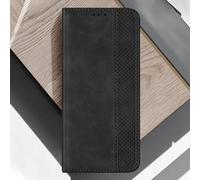 Étui pour Fairphone 5 Portefeuille Motif Damier Collection Geo Noir