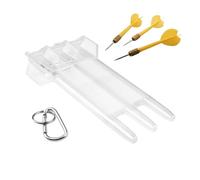 Étui pour fléchettes - 17 x 8,5 x 3,4 cm PP | Boîte de fléchettes transparente avec clip ceinture | Porte-fléchettes intégré | Sac de transport portable verrouillable | Rangement de voyage pour un
