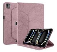 Étui pour FLOODKING tablette iPad Pro 13 2024 , bouton rotatif à 360 degrés, design embossé, Rose Rose G