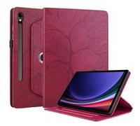 Étui pour FLOODKING tablette Samsung Galaxy Tab S10 FE , bouton rotatif à 360 degrés, design embossé, Rouge Rouge G
