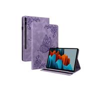 Etui pour FLOODKINGSamsung Galaxy Tab S9 Plus FE, fentes pour cartes intégrées, porte-crayon,Violet