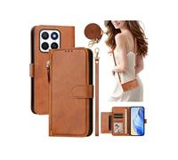 Etui pour FOXDOCK Honor X8C 4G éclair haut de gamme portefeuille multifonction avec fermeture magnétiquedragonne amovible et long cordon,compatible