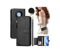 Etui pour FOXDOCK Huawei Nova Y90 éclair haut de gamme portefeuille multifonction avec fermeture magnétiquedragonne amovible et long
