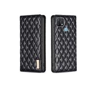 Etui pour FOXDOCK OPPO A15 PU Cuir Magnétique Couvre de folio de flip-Noir