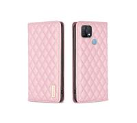 Etui pour FOXDOCK OPPO A15 PU Cuir Magnétique Couvre de folio de flip-Rose