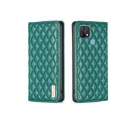 Etui pour FOXDOCK OPPO A15 PU Cuir Magnétique Couvre de folio de flip-Vert