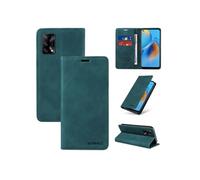 Etui pour FOXDOCK OPPO A74 4G/Reno 6 Lite RFID Blocking Flip Book Pliant Wallet Cuir avec porte-carte et couvercle de la kickstand compatible avec