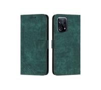 Etui pour FOXDOCK OPPO Find X5 Protecteur complet PU en cuir PU Flip Cover compatible avec OPPO Find X5-Vert