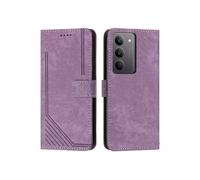 Etui pour FOXDOCK Realme C75 4G Protecteur complet PU en cuir PU Flip Cover compatible avec Realme C75 4G-Violet