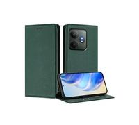 Etui pour FOXDOCK Realme GT 6 5G/GT 6T 5G Ferme de fermeture magnétique Slim RFID Blocking Wallef Téléphone avec des emplacements de carte