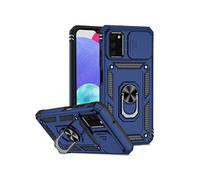 Etui pour FOXDOCK Samsung Galaxy A03S avec support de cycle rotatif, support de voiture magnétique et couvercle de caméra coulissante compatible avec