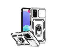Etui pour FOXDOCK Samsung Galaxy A03S avec support de cycle rotatif, support de voiture magnétique et couvercle de caméra coulissante compatible avec