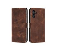 Etui pour FOXDOCK Samsung Galaxy A13 5G Protection Flip Soft PU Le cuir couvercle en cuir compatible avec Samsung Galaxy A13 5G-Brun