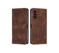 Etui pour FOXDOCK Samsung Galaxy A35 5G Protection Flip Soft PU Le cuir couvercle en cuir compatible avec Samsung Galaxy A35 5G-Brun