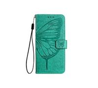 Etui Pour FOXDOCK Samsung Galaxy A36 5G Cuir Premium Gaufrage Papillon Magnétique Couverture Rabotant Vert