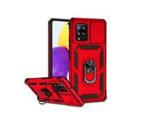 Etui pour FOXDOCK Samsung Galaxy A42 5G avec support de cycle rotatif, support de voiture magnétique et couvercle de caméra coulissante compatible