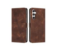 Etui pour FOXDOCK Samsung Galaxy A56 5G Protection Flip Soft PU Le cuir couvercle en cuir compatible avec Samsung Galaxy A56 5G-Brun