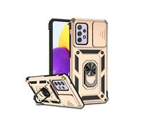 Etui pour FOXDOCK Samsung Galaxy A72 5G avec support de cycle rotatif, support de voiture magnétique et couvercle de caméra coulissante compatible