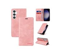 Etui pour FOXDOCK Samsung Galaxy S25 Plus RFID Blocking Flip Book Pliant Wallet Cuir avec porte-carte et couvercle de la kickstand compatible avec