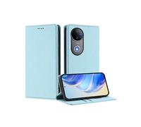 Etui pour FOXDOCK vivo V50 5G Ferme de fermeture magnétique Slim RFID Blocking Wallef Téléphone avec des emplacements de carte compatibles avec vivo