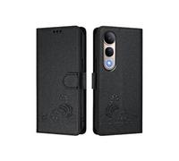 Etui Pour FOXDOCK Vivo V50 Lite 5G Portefeuille A Rabot Porte-fente Pour Carte, RFID Chat Noir