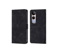 Etui Pour FOXDOCK Vivo V50 Lite 5G Portefeuille A Rabot Titulaire De La Carte Cuir Magnétique Noir