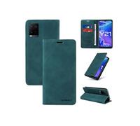 Etui pour FOXDOCK VIVO Y21/Y21S/Y33S 4G RFID Blocking Flip Book Pliant Wallet Cuir avec porte-carte et couvercle de la kickstand compatible avec VIVO