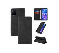 Etui pour FOXDOCK VIVO Y21/Y21S/Y33S 4G RFID Blocking Flip Book Pliant Wallet Cuir avec porte-carte et couvercle de la kickstand compatible avec VIVO