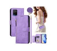 Etui pour FOXDOCK VIVO Y33S 4G/Y21/Y21S/Y21T éclair haut de gamme portefeuille multifonction avec fermeture magnétiquedragonne amovible et long