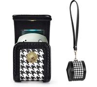 Étui Pour Fujifilm Mini Pal, Housse En Cuir Pu Plaid Pour Fuji Mini Pal Avec Dragonne, Sac De Rangement Pour Fuji Pal Et Petits Accessoires - Noir[CLI1645]