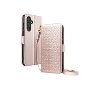 Étui pour Galaxy A16 / A26 / A17 Anti-RFID avec Bandoulière et Dragonne Beige