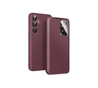 Etui pour Galaxy A17 avec Fenêtre Smart View et Porte-carte Bordeaux