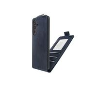 Etui pour Galaxy A17 Clapet Vertical avec Chaîne Bandoulière Métallique Bleu