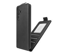 Étui pour Galaxy A17 Clapet Vertical avec Chaîne Bandoulière Métallique Noir