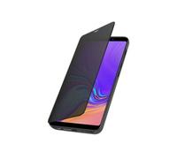 Etui pour Galaxy A9 2018 Folio Effet Miroir Clear View Fonction Support Noir