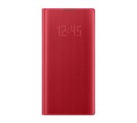 Étui pour Galaxy Note10 Folio LED Modèle View Cover avec Porte-cartes Samsung Rouge