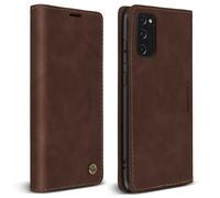 Étui pour Samsung S20 FE Vintage Portefeuille, Stand Marron