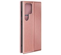 Étui pour Galaxy S24 Ultra Porte-carte Support Vidéo Clapet Magnétique Rose champagne