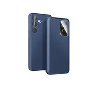 Avizar Étui pour Galaxy S25 FE avec Fenêtre Smart View et Porte-carte Bleu